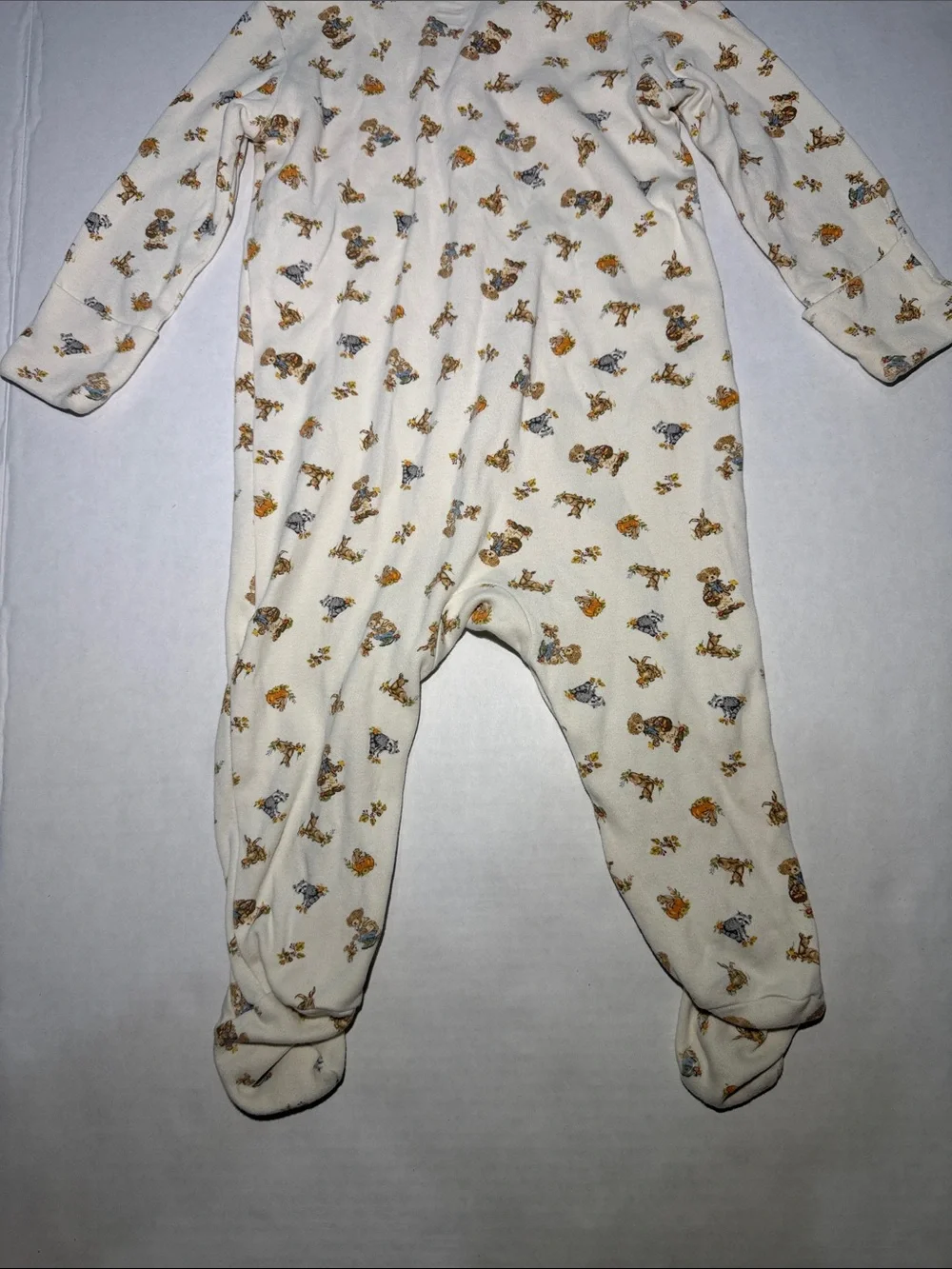 Ralph Lauren Baby 9M Polo Bear Cotton Footed Coverall SEE DESCRIPTION